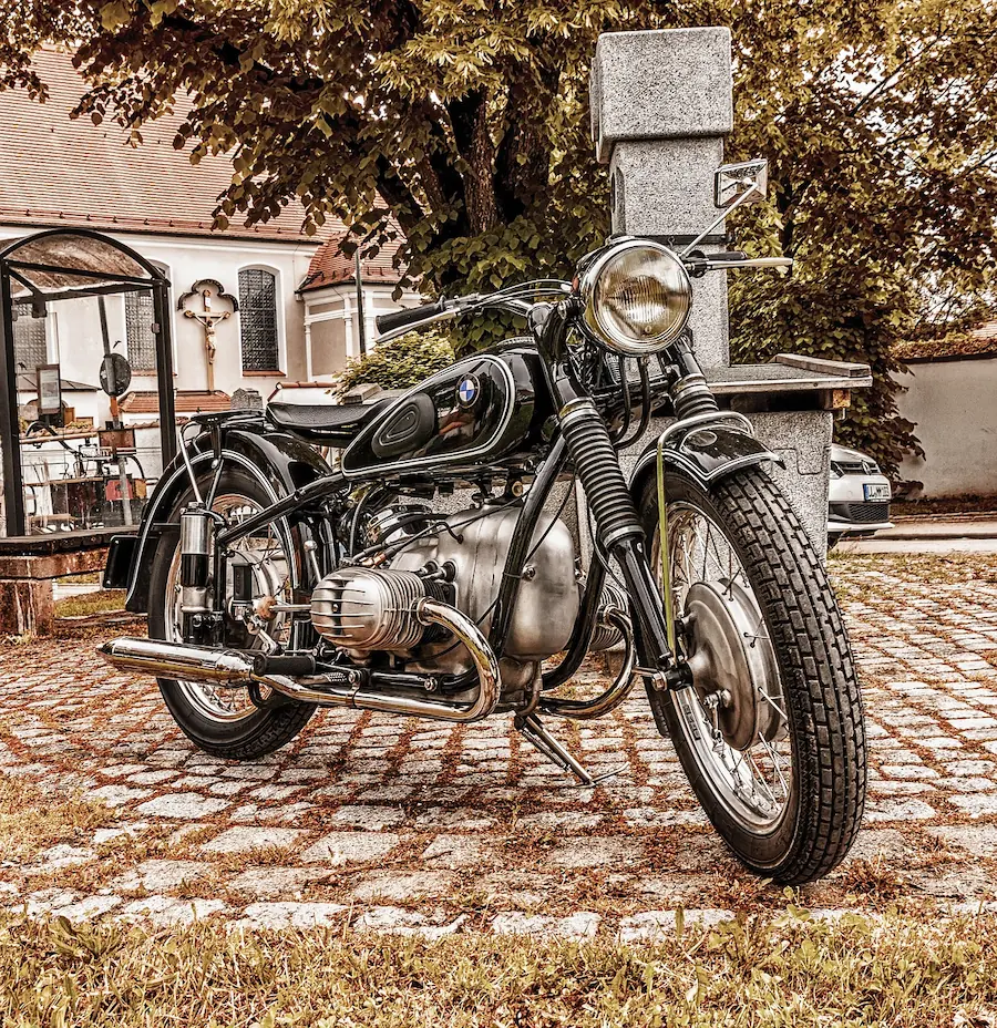 A historical BMW bike
