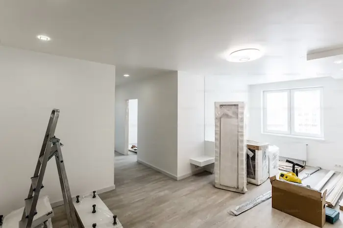 Indoor home being renovated